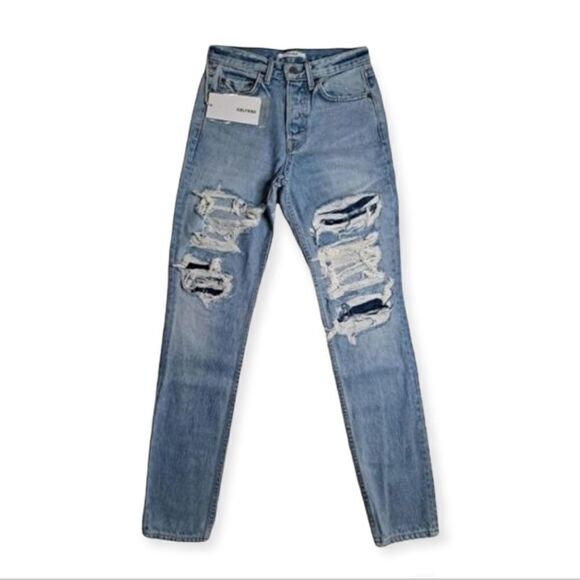 Distressed Blue Jeans - Picture 1 of 13